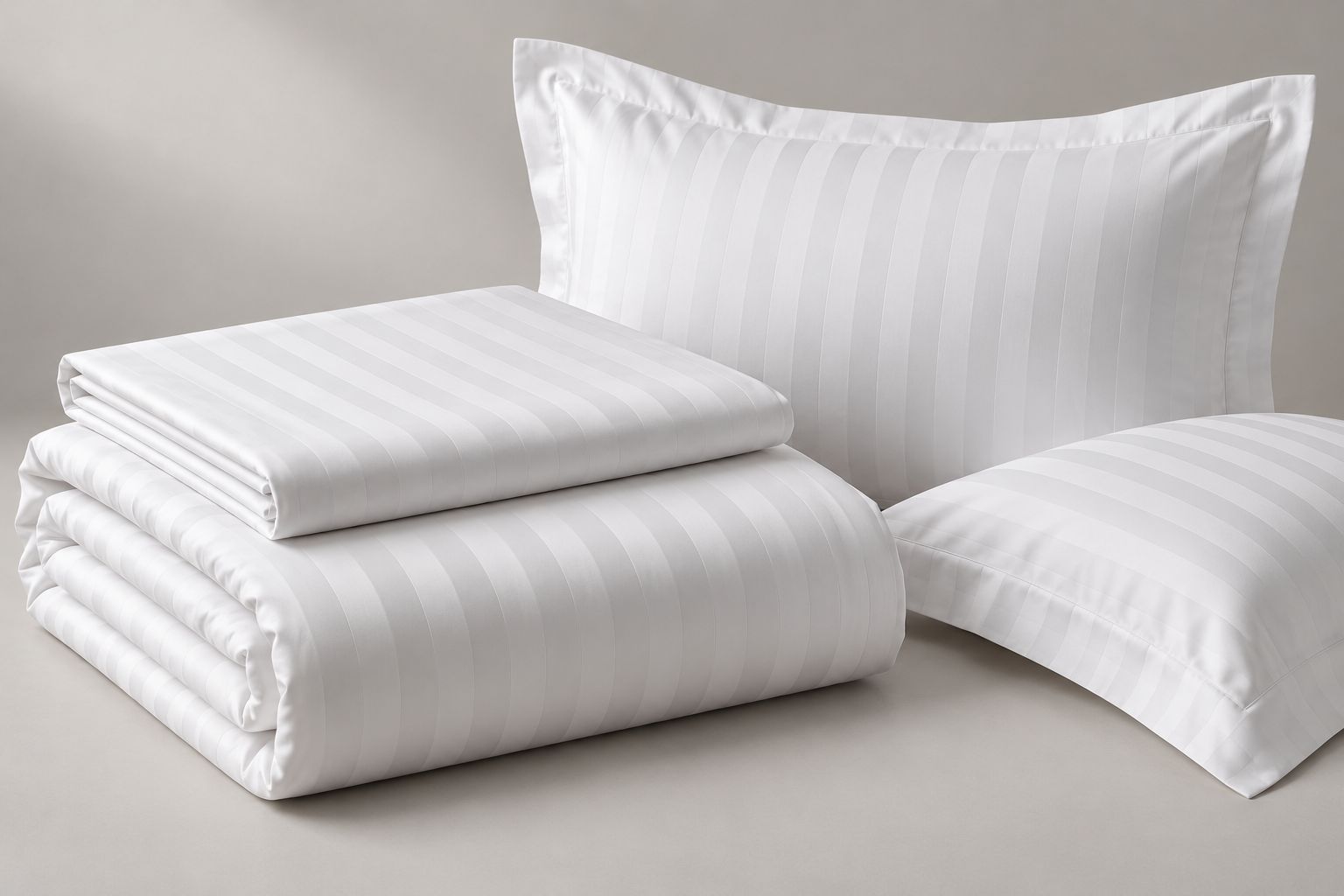 Satin Stripe Bed Linen Set